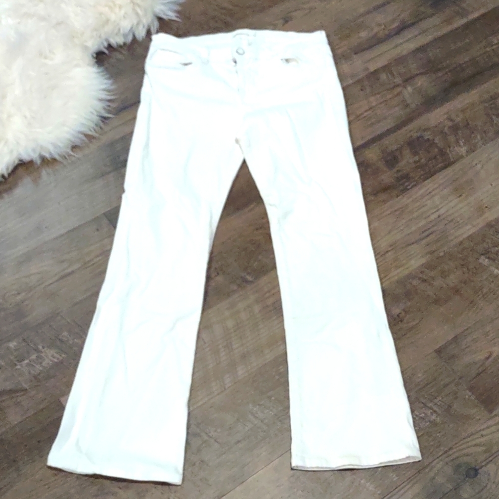 J Brand 'Janey' bootleg white stretch Jean